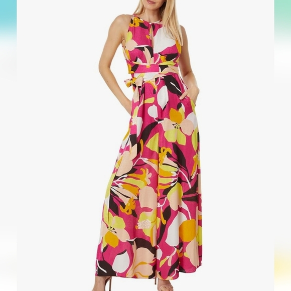 Ted Baker Molliah Halterneck Jumpsuit with Wrap Bodice Detail US 10 - Picture 1 of 16